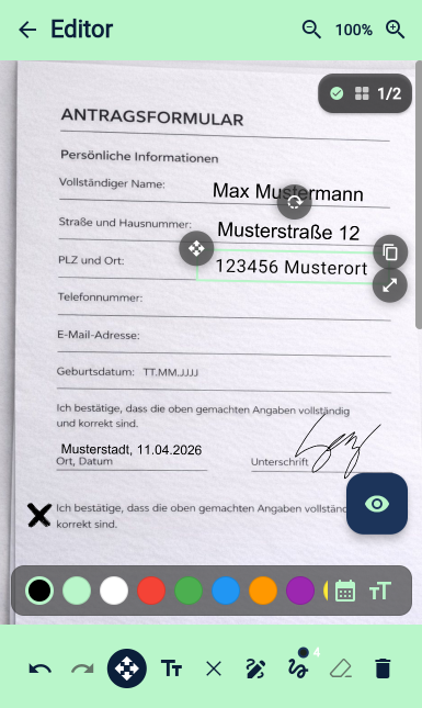 Editor: Editor-Ansicht