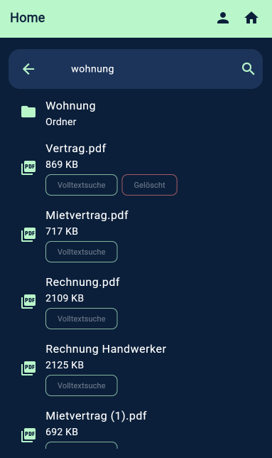 Texterkennung: Volltextsuche