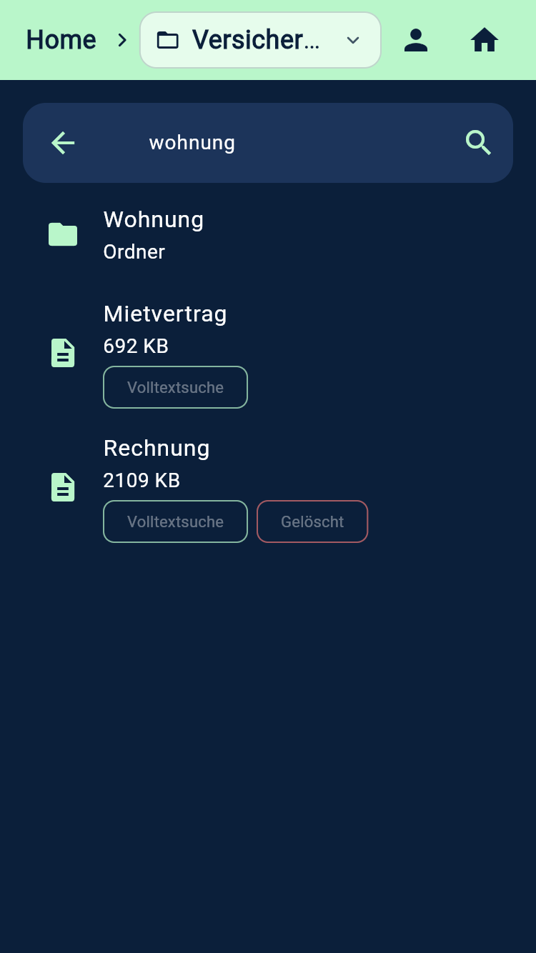 Texterkennung: Volltextsuche