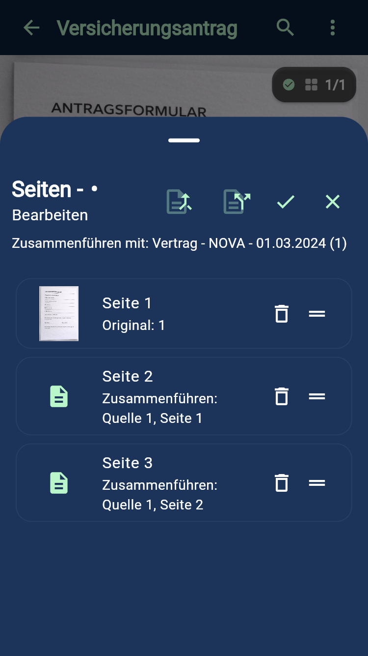 Editor: PDFs zusammenführen